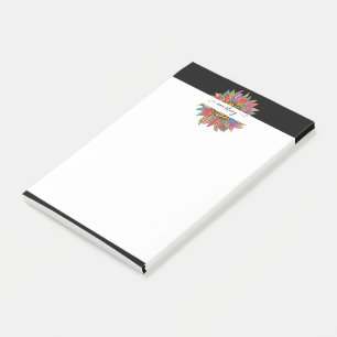Rainbow and leopard print personalized post-it notes