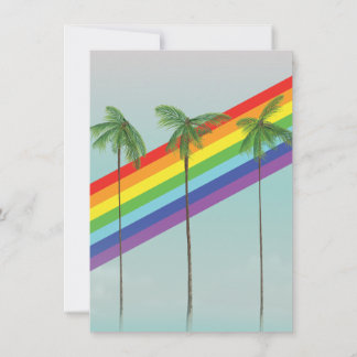 Rainbow and Palms Invitation