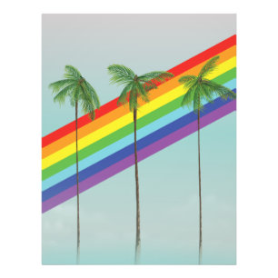 Rainbow and Palms Photo Print