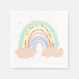Rainbow and stars napkin
