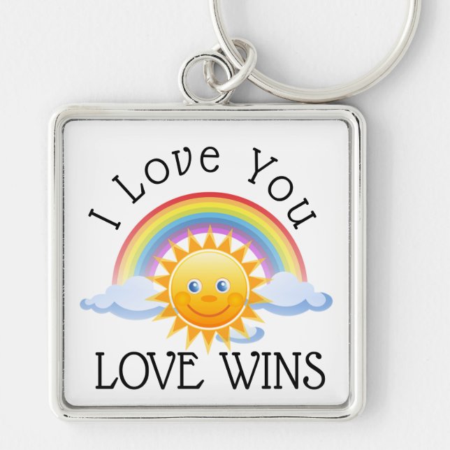 Rainbow and Sunshine Keychain (Front)