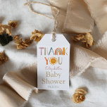 Rainbow and Sunshine Thank You Baby Shower  Gift Tags<br><div class="desc">watercolor colourful "thank you" rainbow and sunshine baby shower gift tag. Customizable!</div>
