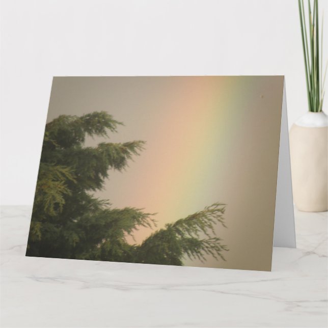 Rainbow and Trees Greeting Card (Front)