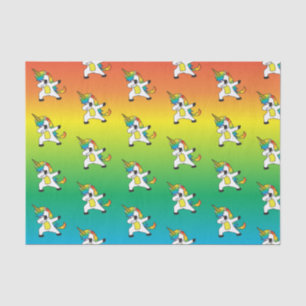 Rainbow and Unicorns Doing the Dab Tissue Paper