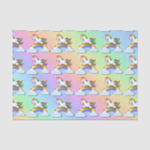 Rainbow and Unicorns Tissue Paper