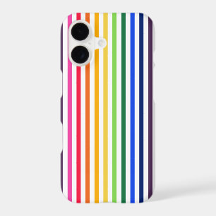 Rainbow and white stripes