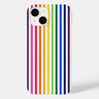 Rainbow and white stripes Case-Mate iPhone case