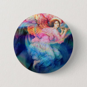 Rainbow Angel 2 Inch Round Button