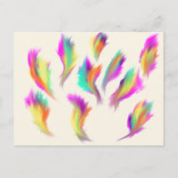 Rainbow Angel Feathers Christian Prophetic Art