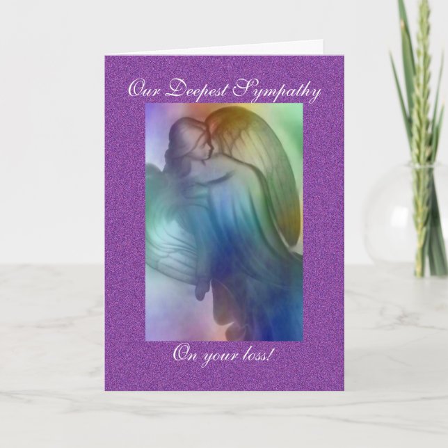 Rainbow Angel Sympathy Card (Front)
