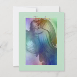 Rainbow Angel Teacher Thank You Card