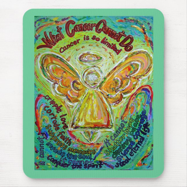 Rainbow Angel What Cancer Cannot Do Mousepad (Front)