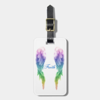 Rainbow Angel Wings Luggage Tag