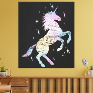 Rainbow Animal Fairy Unicorn Lover Girls Gift Canvas Print