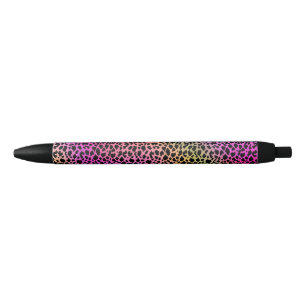 Rainbow Animal Print Black Ink Pen
