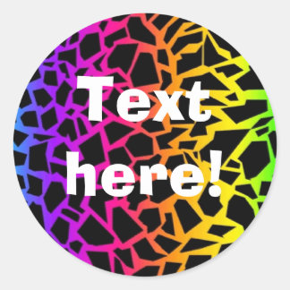 Rainbow animal print sticker