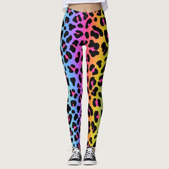Rainbow animalier print leggings (Front)