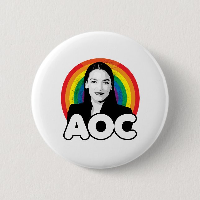 Rainbow AOC 2 Inch Round Button (Front)