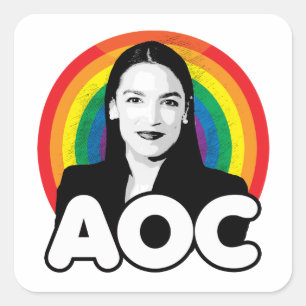 Rainbow AOC Square Sticker