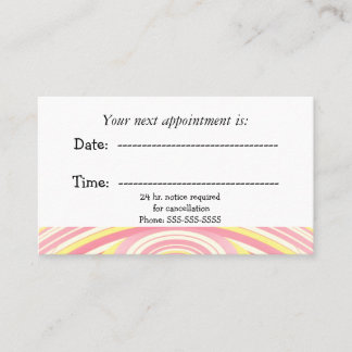 Rainbow Arc Medical Appointment Card
