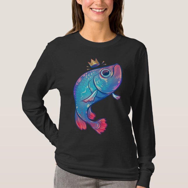 Rainbow Arowana Fish 378 T-Shirt (Front)
