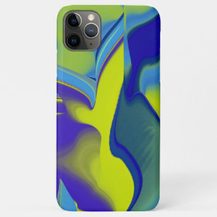 Rainbow Art 3D Abstract in yellow purple green iPhone 11 Pro Max Case