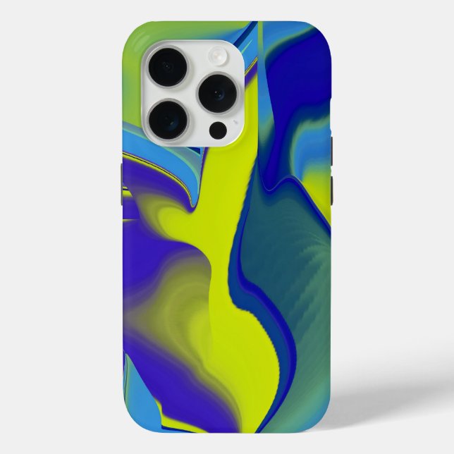 Rainbow Art 3D Abstract in yellow purple green Case-Mate iPhone Case (Back)