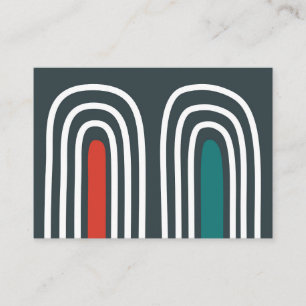 Rainbow art abstract design business card