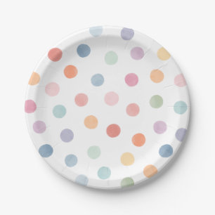 Rainbow Art Birthday Party Paper Plate