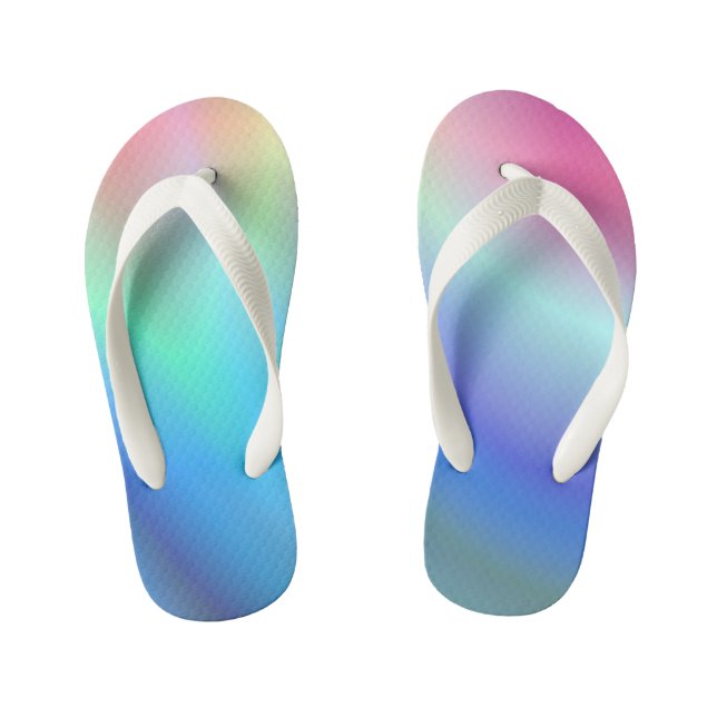 rainbow art kid's flip flops (Footbed)