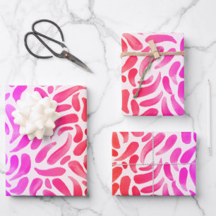 Rainbow Art Themed Paint Party Girl Birthday Wrapping Paper Sheet