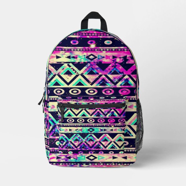 Rainbow Astethic Zen Pattern  Printed Backpack (Front)