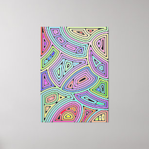 rainbow asymmetrical abstract shapes 2 canvas print
