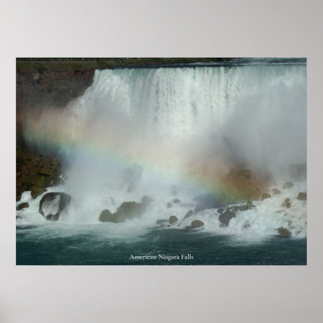 Rainbow at American Niagara Falls Poster (Front)