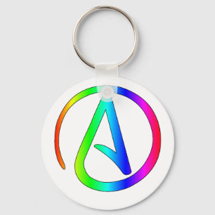 Rainbow Atheist Keychain