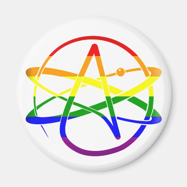 Rainbow Atheist Magnet (Front)