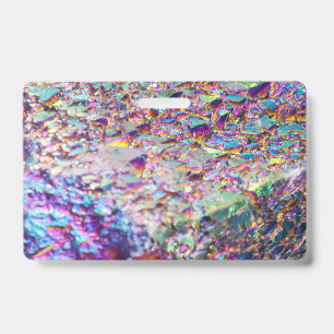 Rainbow Aura Crystals Badge