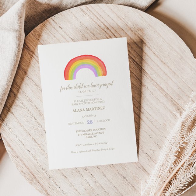 Rainbow Baby Baby Shower Invitation (Creator Uploaded)