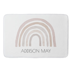 Rainbow baby bathmat, boho name bath mat for kids