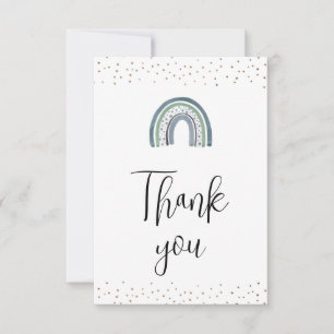 Rainbow Baby Boy Douche Carte de remerciements