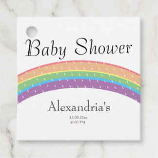 Rainbow Baby Girl or boy Baby shower party Favour Tags