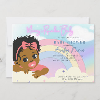 Rainbow Baby Invitation
