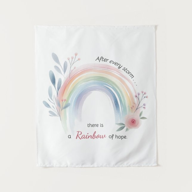 Rainbow Baby Miracle Photo Backdrop Tapestry (Front)