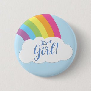 Rainbow Baby Shower 2 Inch Round Button