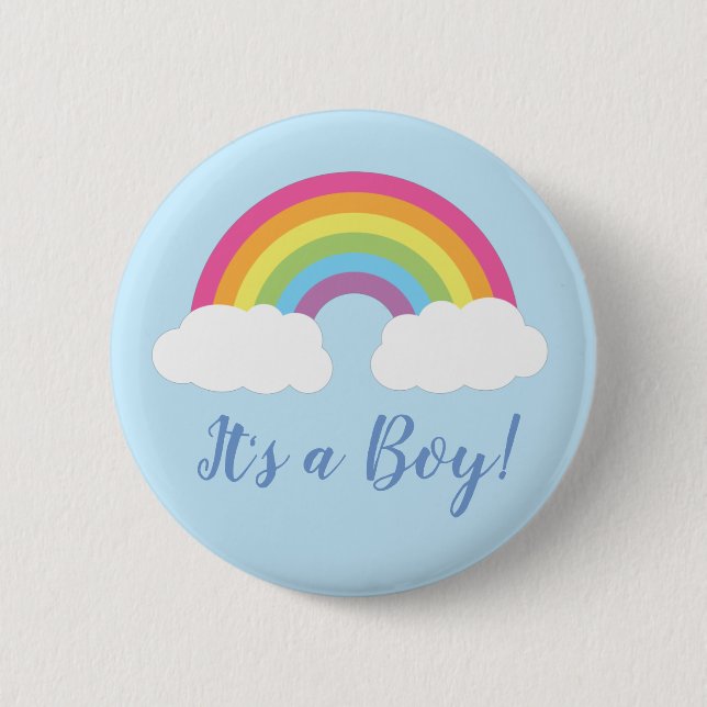 Rainbow Baby Shower 2 Inch Round Button (Front)