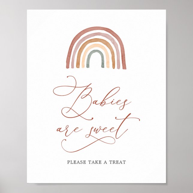 Rainbow Baby Shower Babies Are Sweet Sign (Front)