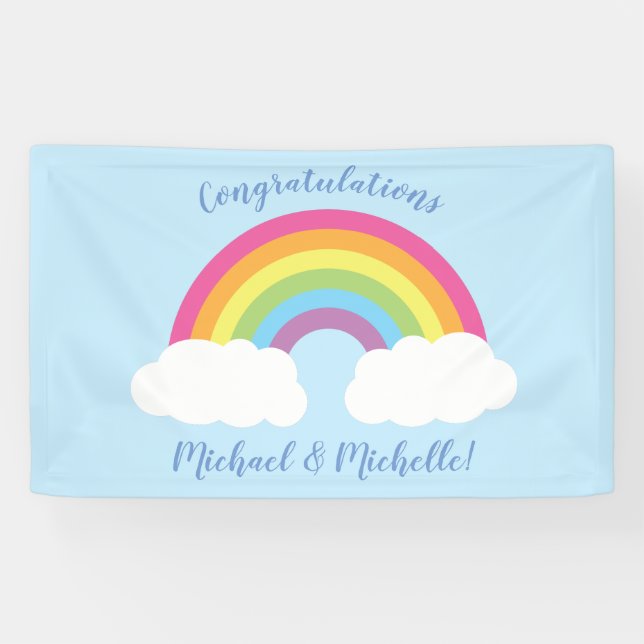 Rainbow Baby Shower Banner (Horizontal)