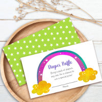 Rainbow Baby Shower Diaper Raffle Boho Modern Cute