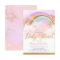 Rainbow baby shower girl pastel pink gold