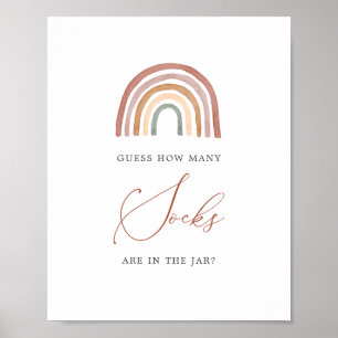 Rainbow Baby Shower Guess How Many Socks Sign